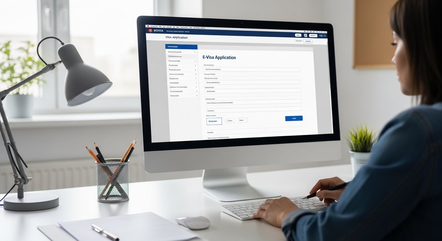 Demande de e-Visa en ligne sur ordinateur